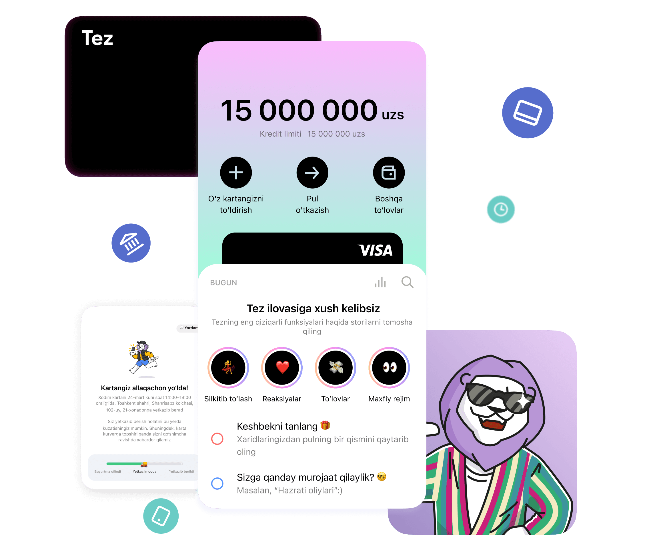 Tez kredit kartasini qanday olish mumkin