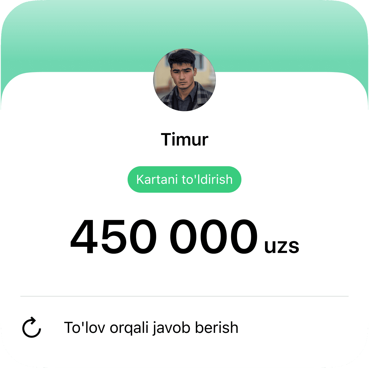 To‘lov bilan javob qaytarish